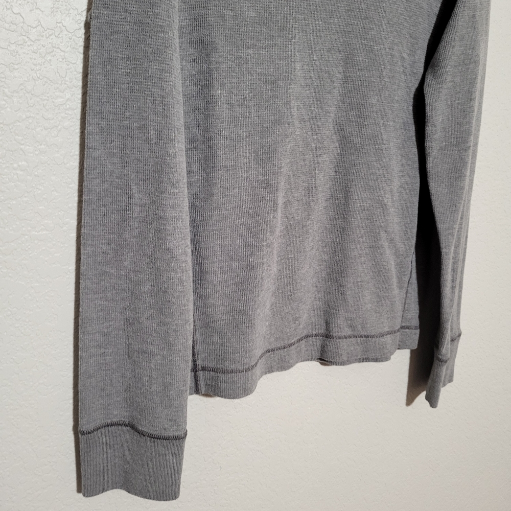 Abercrombie & Fitch Men’s Gray Muscle Long Sleeve Waffle Knit T-Shirt Size XL - Picture 3 of 7